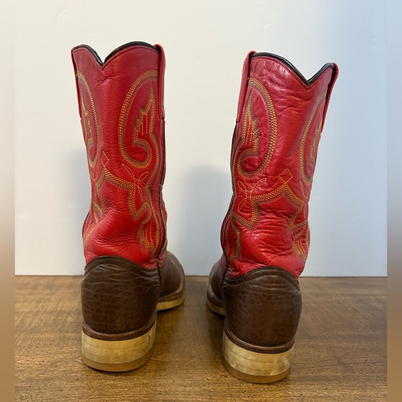 Double H Western Boots Cowboy Style 3390 Red women’s 7.5 M round toe cl - Picture 6 of 12